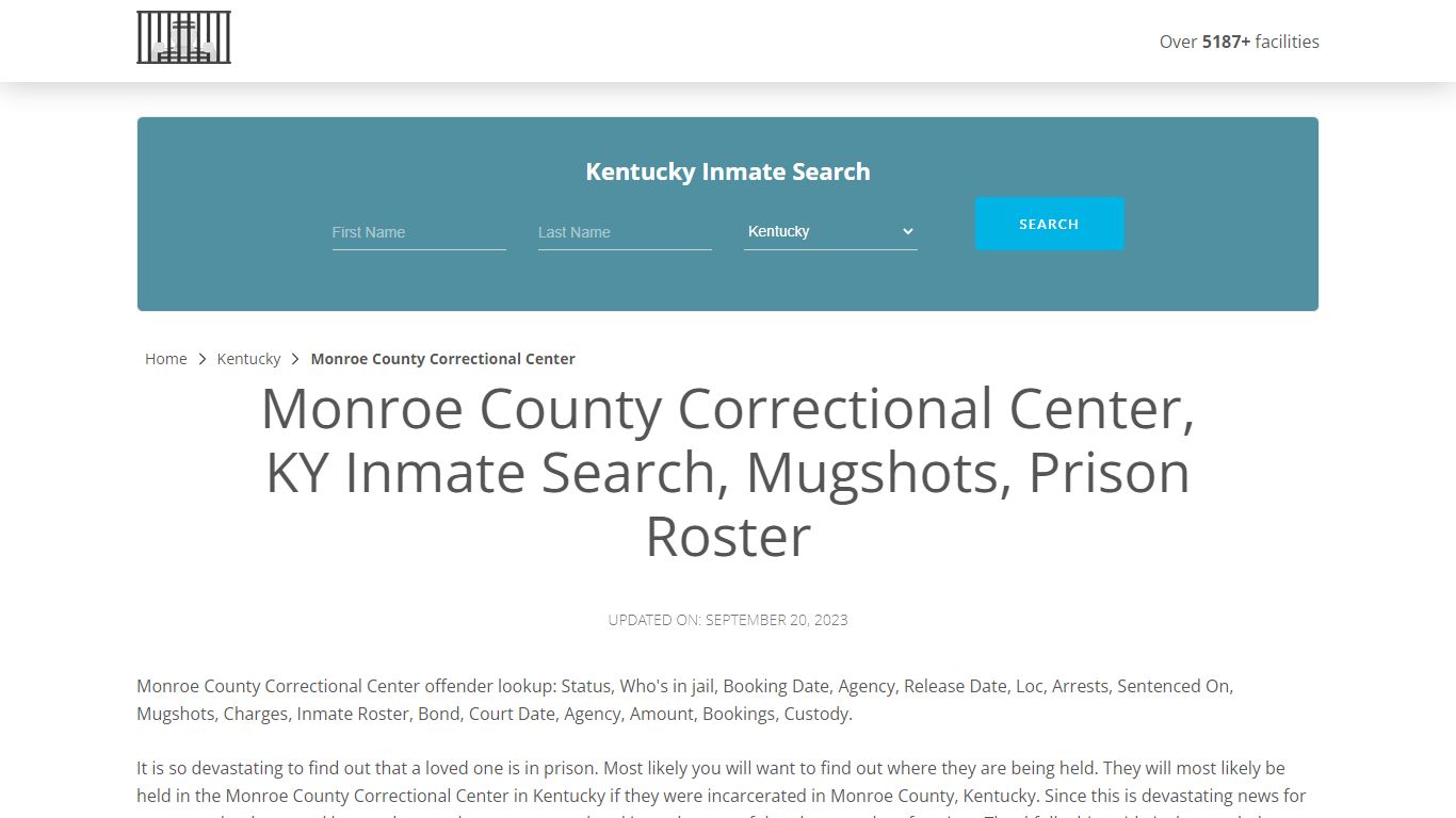 Monroe County Correctional Center, KY Inmate Search, Mugshots, Prison ...