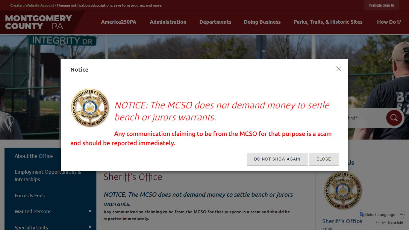 Sheriff's Office | Montgomery County, PA - Official Website