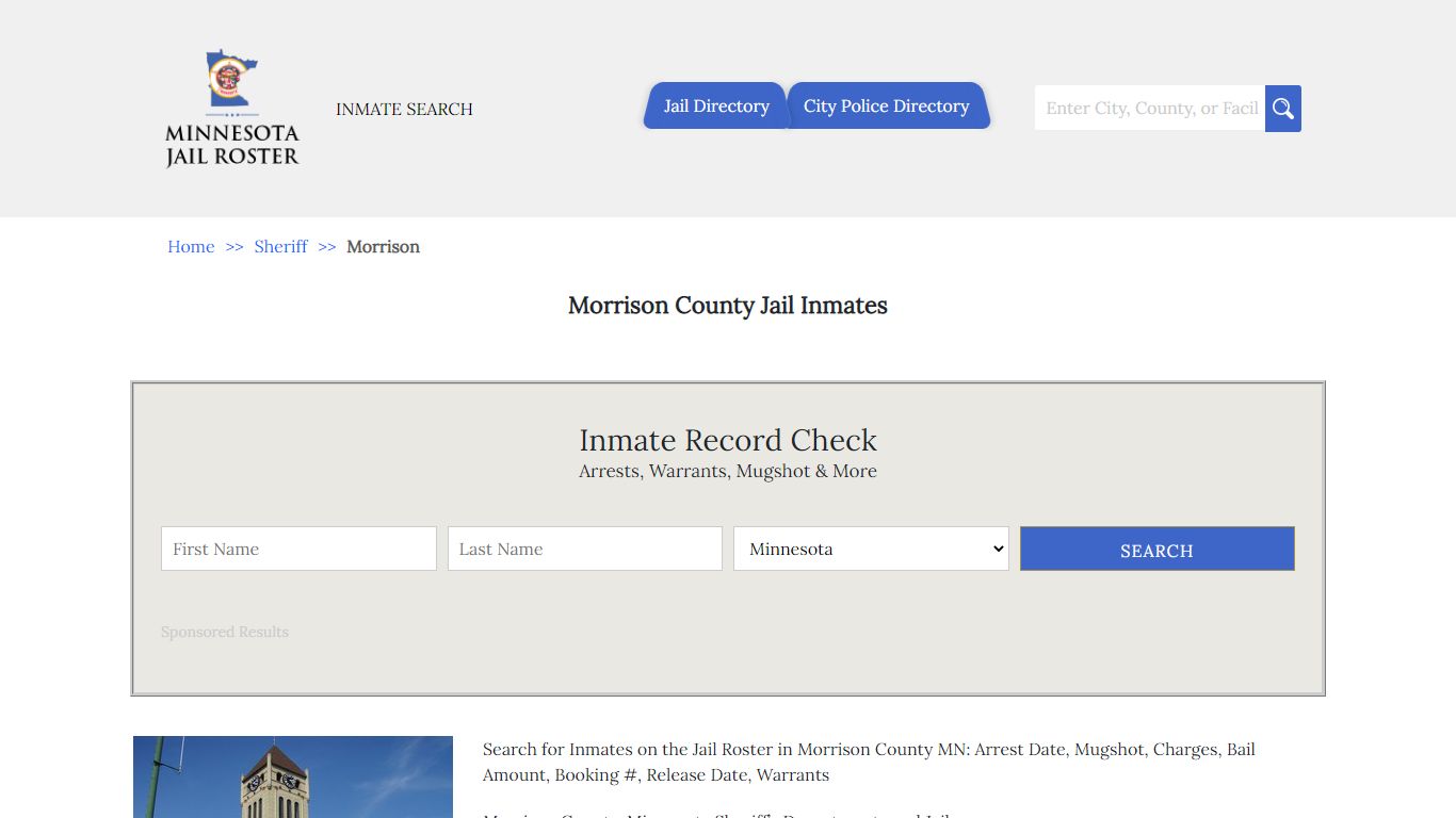 Morrison County Jail Inmates | Jail Roster Search - Minnesota Jail Roster