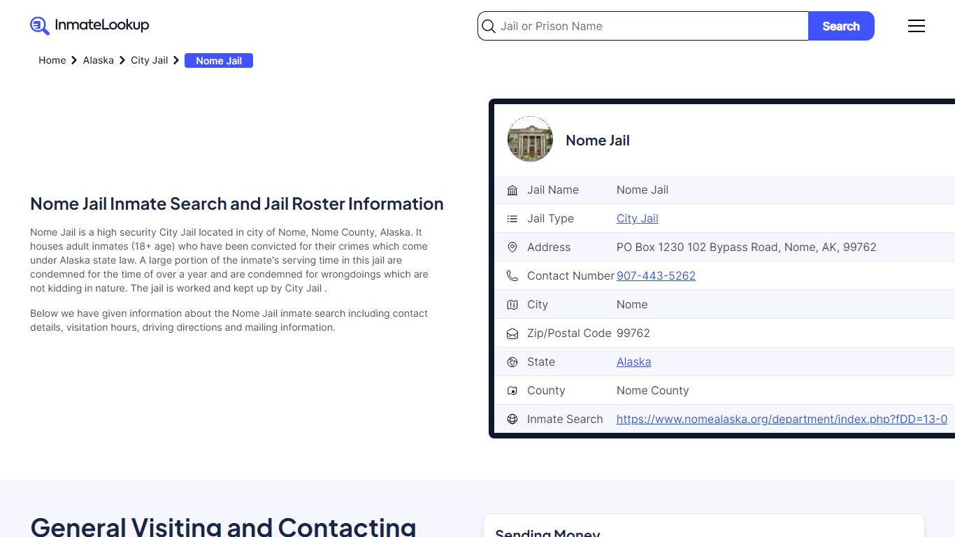 Nome Jail Inmate Search - Nome Alaska - Inmate Lookup