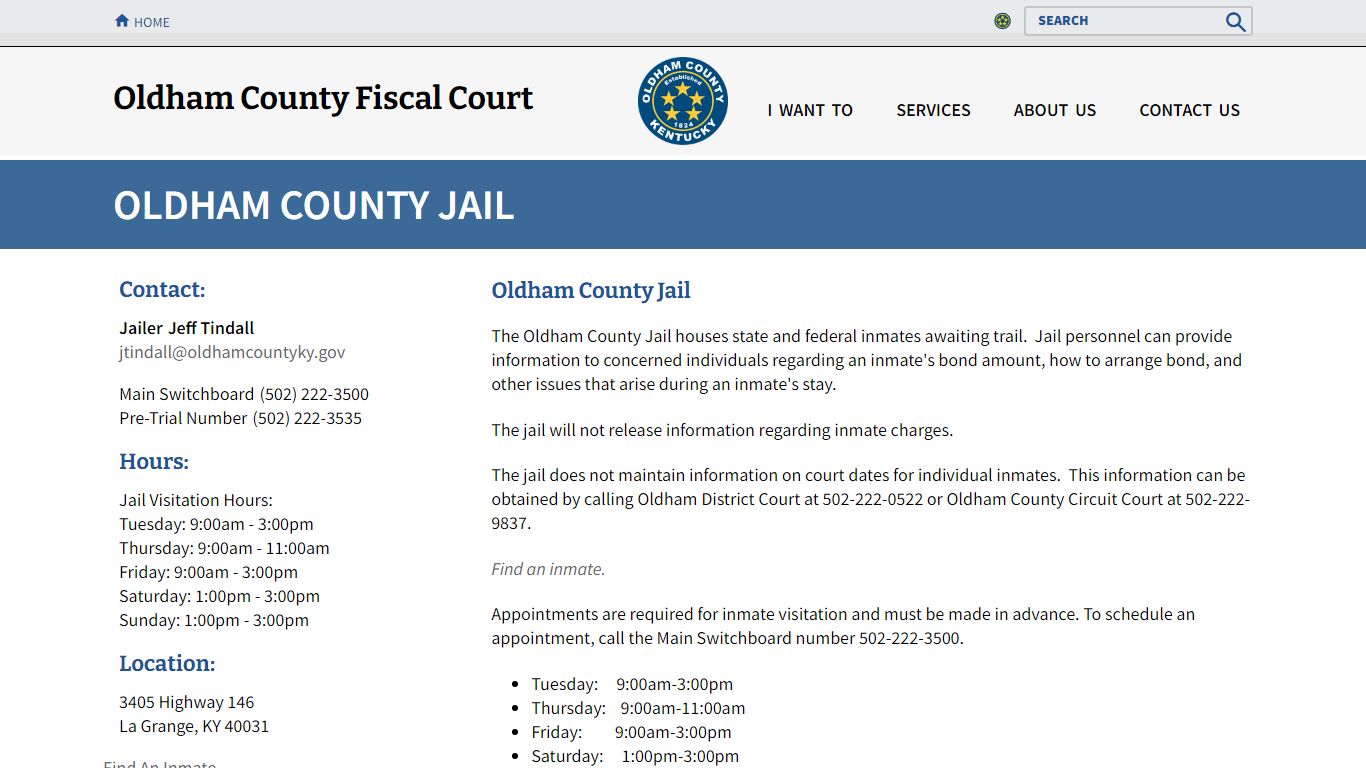 Oldham County Jail | Oldham County Fiscal Court