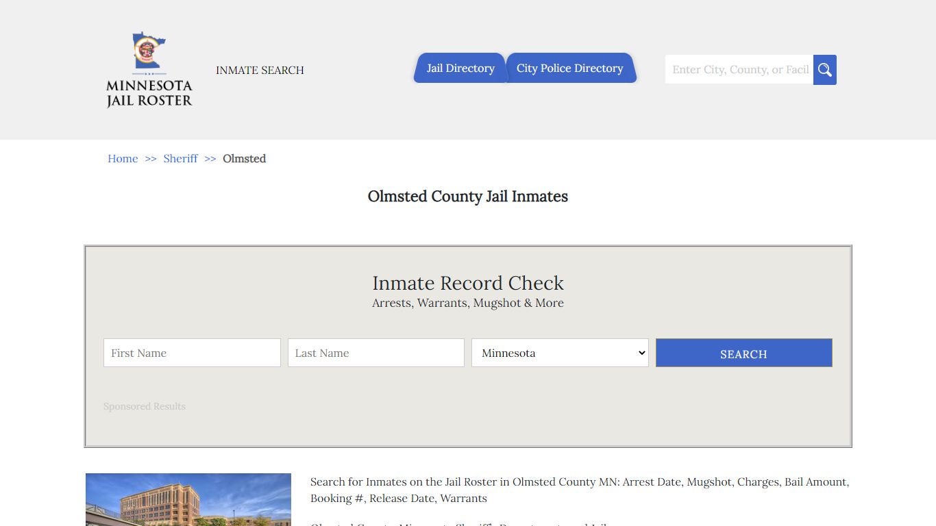Olmsted County Jail Inmates | Jail Roster Search - Minnesota Jail Roster