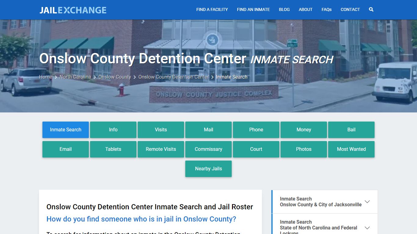 Onslow County Detention Center Inmate Search - Jail Exchange