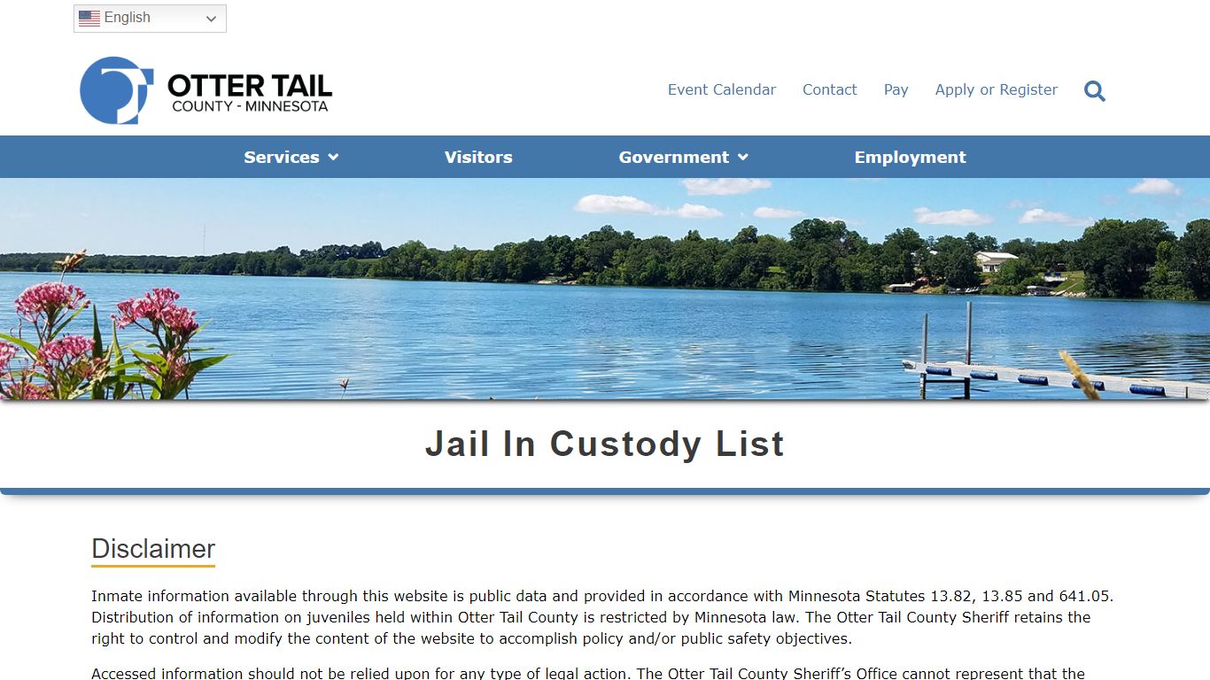 Jail In Custody List - Otter Tail County, MN