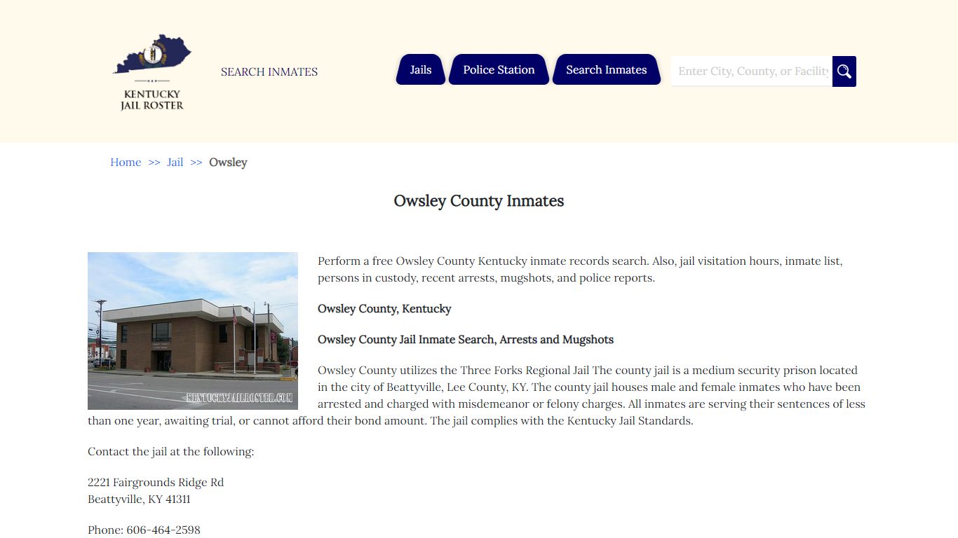Owsley County Inmates | Jail Roster Search
