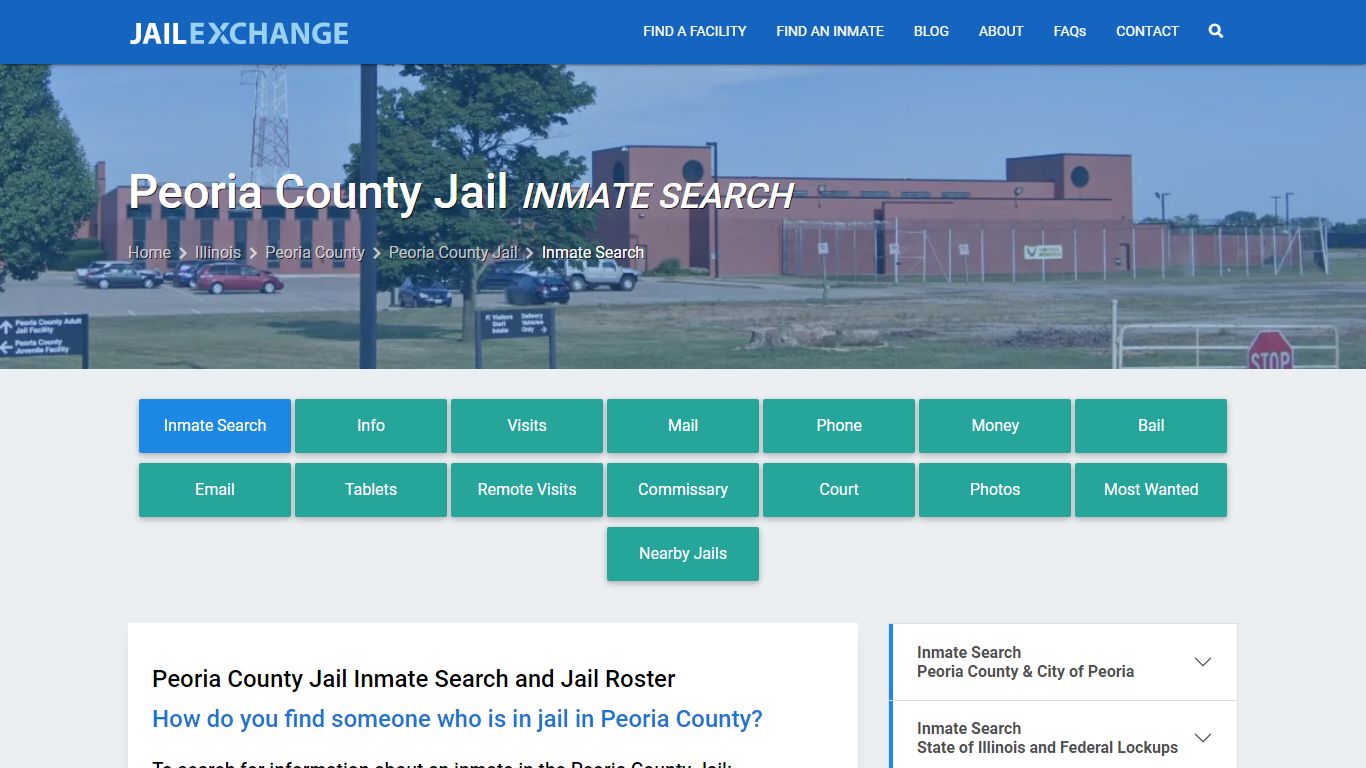 Inmate Search: Roster & Mugshots - Peoria County Jail, IL