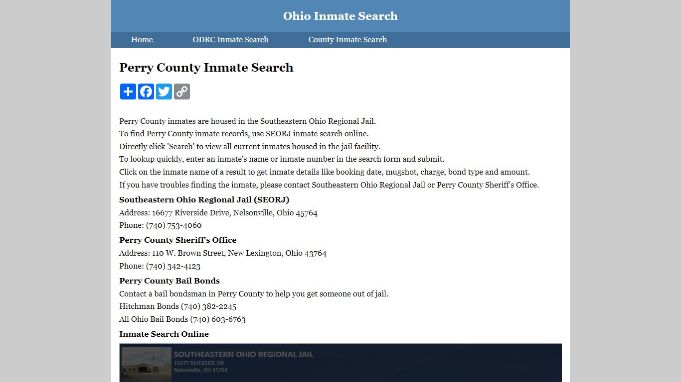 Perry County Inmate Search