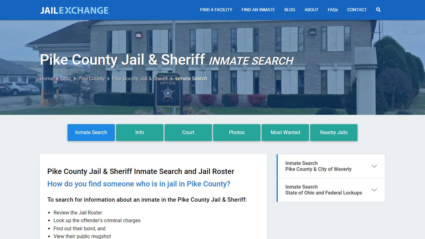 Pike County Jail & Sheriff Inmate Search - Jail Exchange