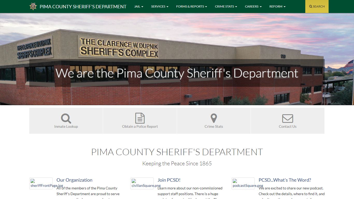 Home :: Pima County Sheriff's Department