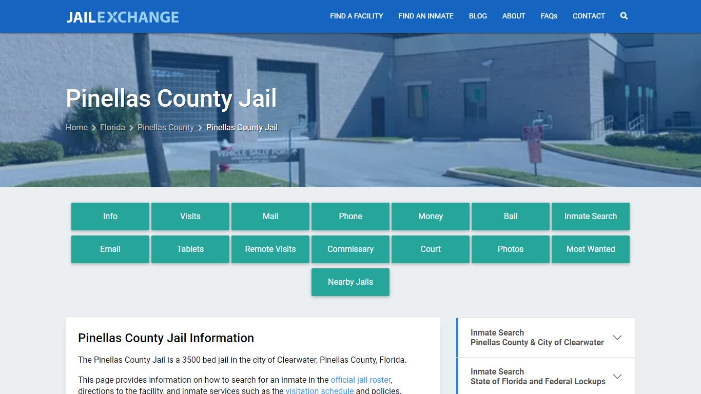 Pinellas County Jail, FL Inmate Search, Information