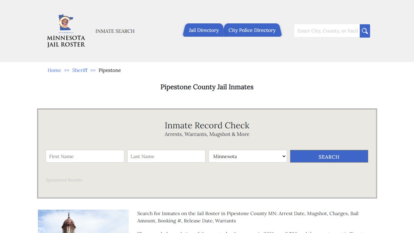 Pipestone County Jail Inmates | Jail Roster Search - Minnesota Jail Roster