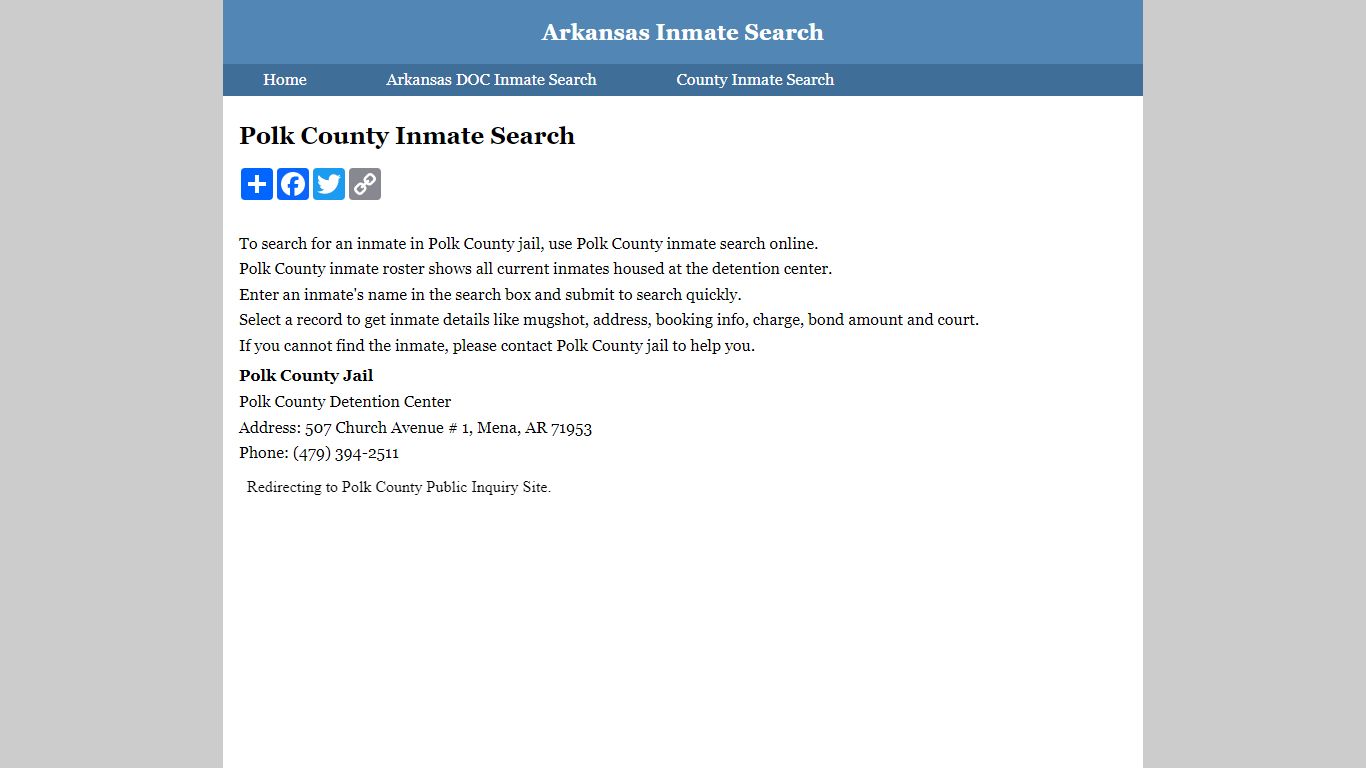 Polk County Inmate Search