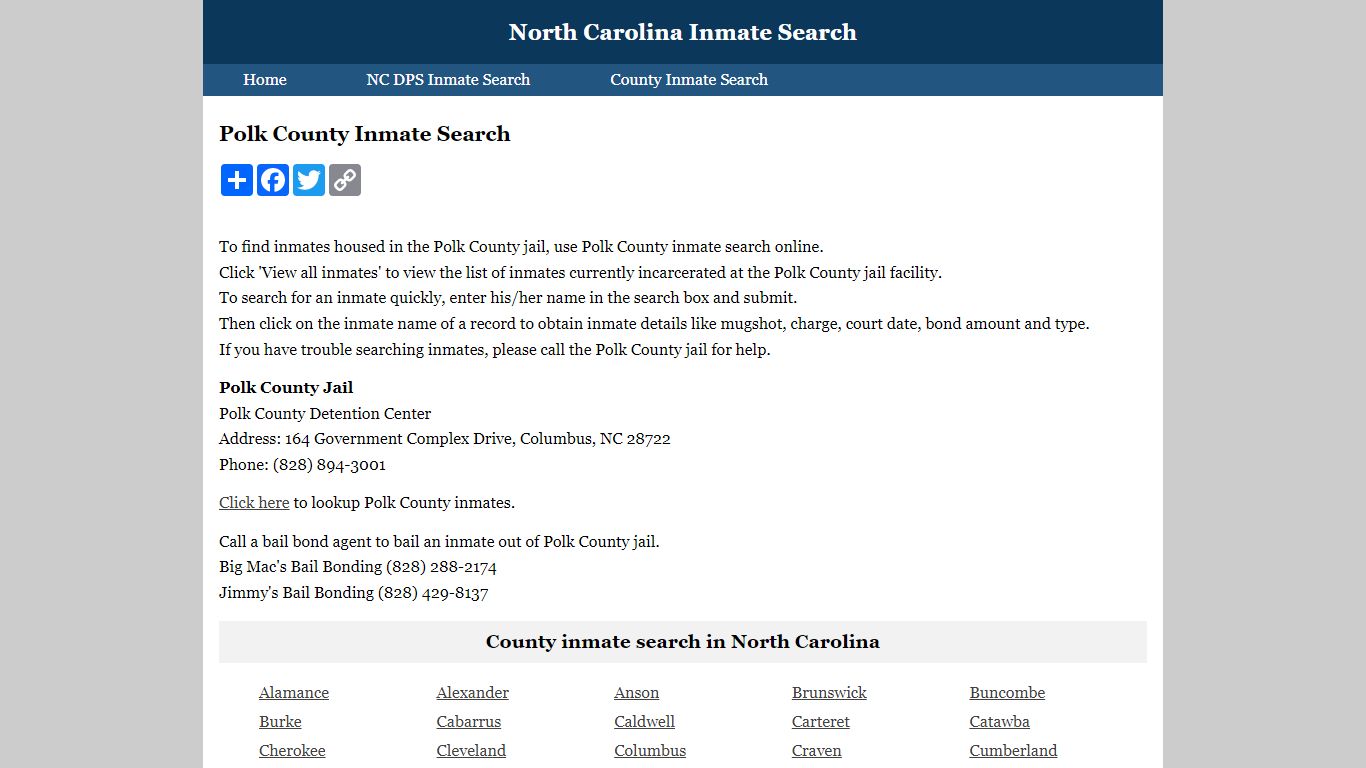 Polk County Inmate Search