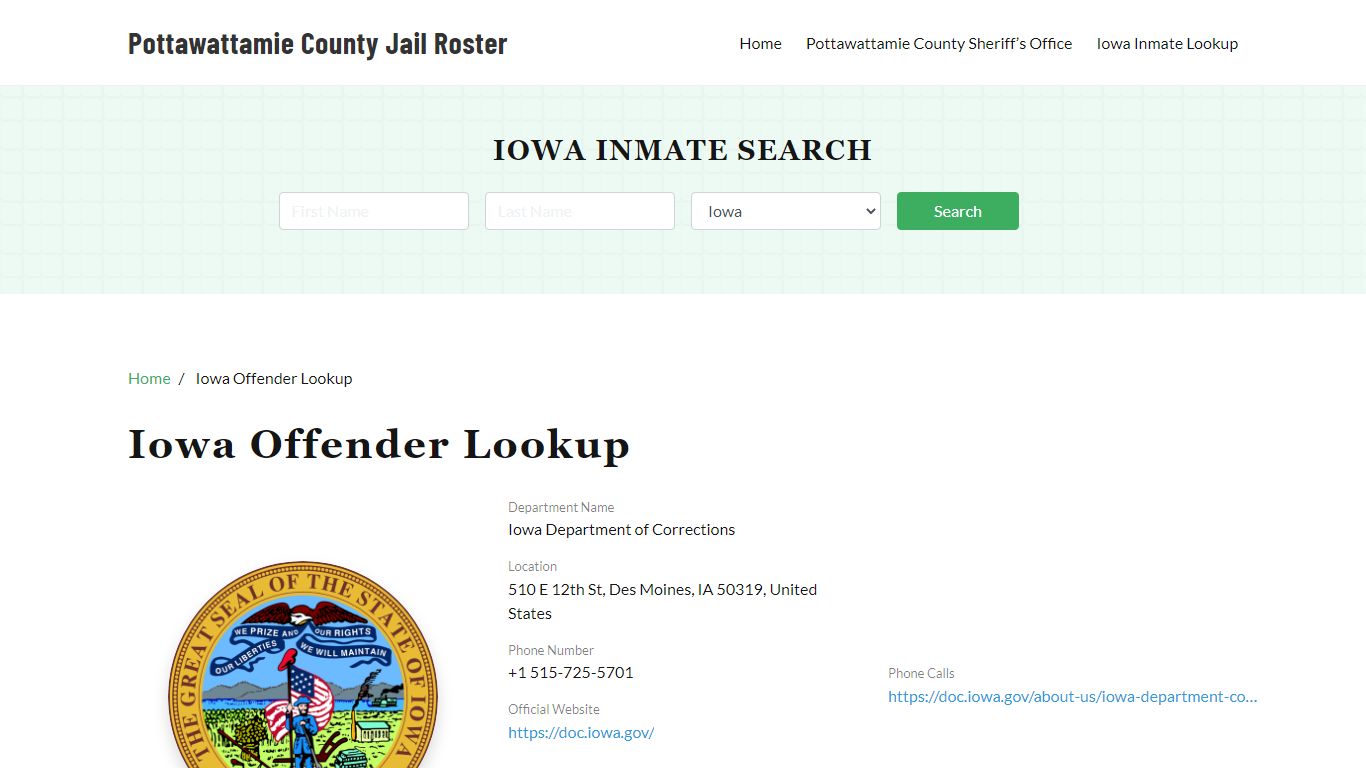 Iowa Inmate Search, Jail Rosters