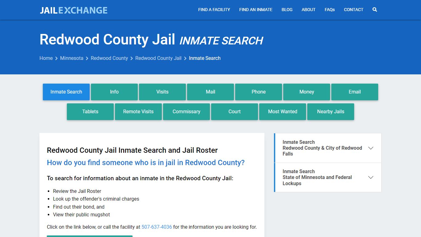 Inmate Search: Roster & Mugshots - Redwood County Jail, MN