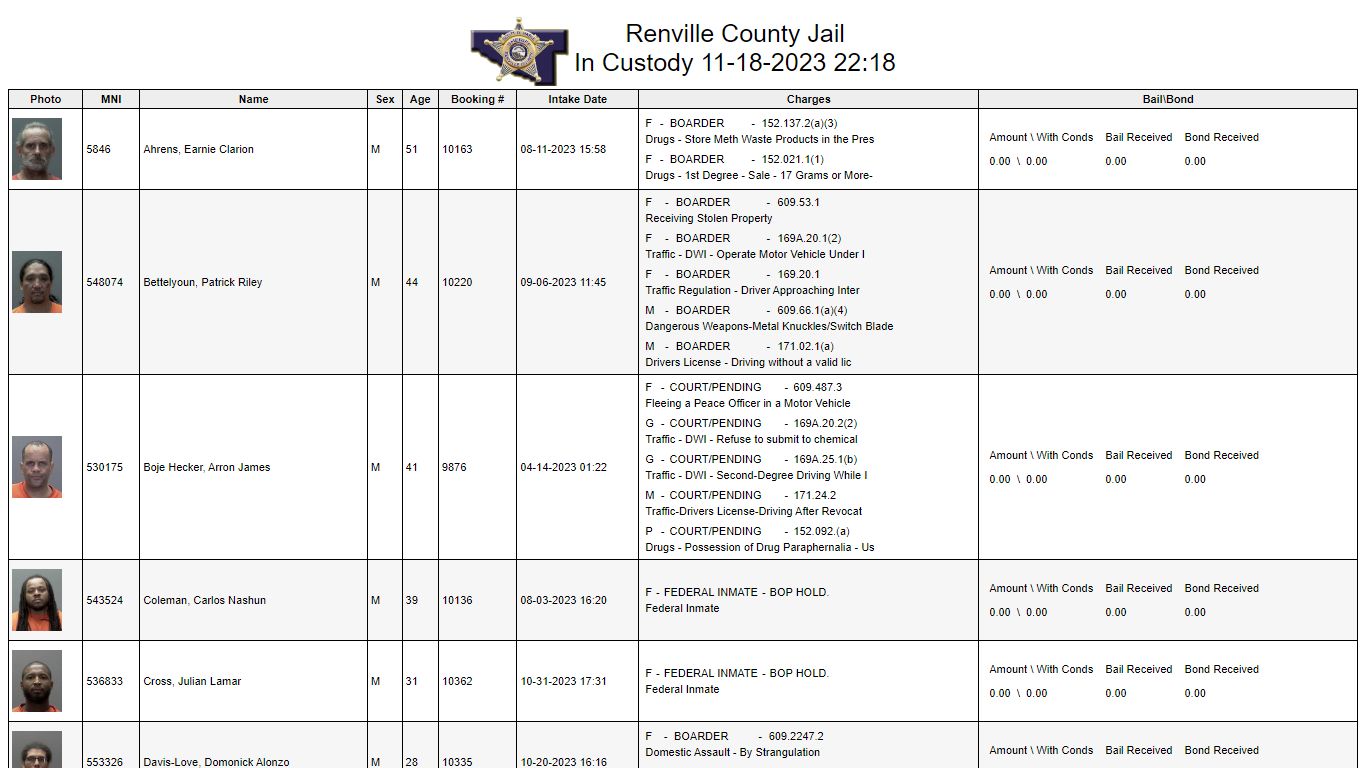 Custody - Renville County, Minnesota