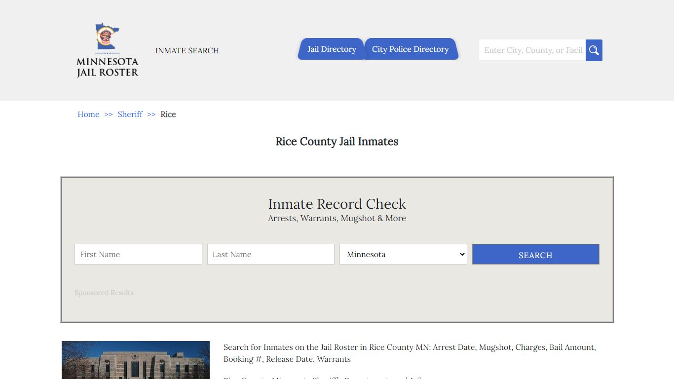 Rice County Jail Inmates | Jail Roster Search - Minnesota Jail Roster