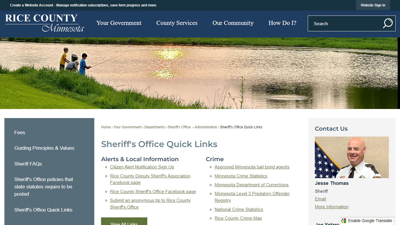 Sheriff's Office Quick Links | Rice County, MN
