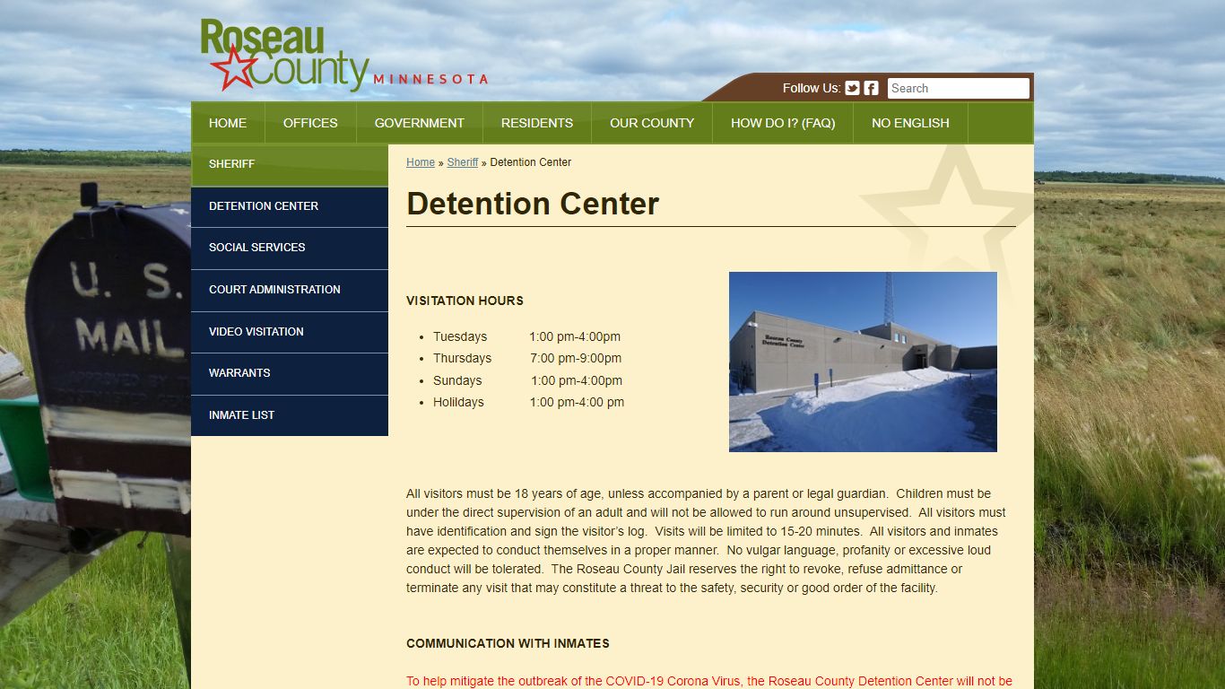 Detention Center - Roseau County, Minnesota