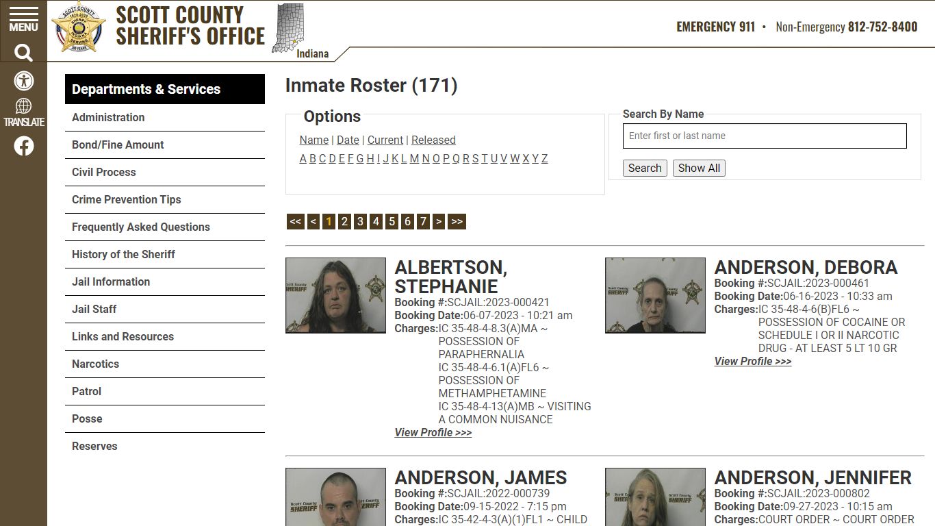 Inmate Roster - Current Inmates - Scott County Sheriff