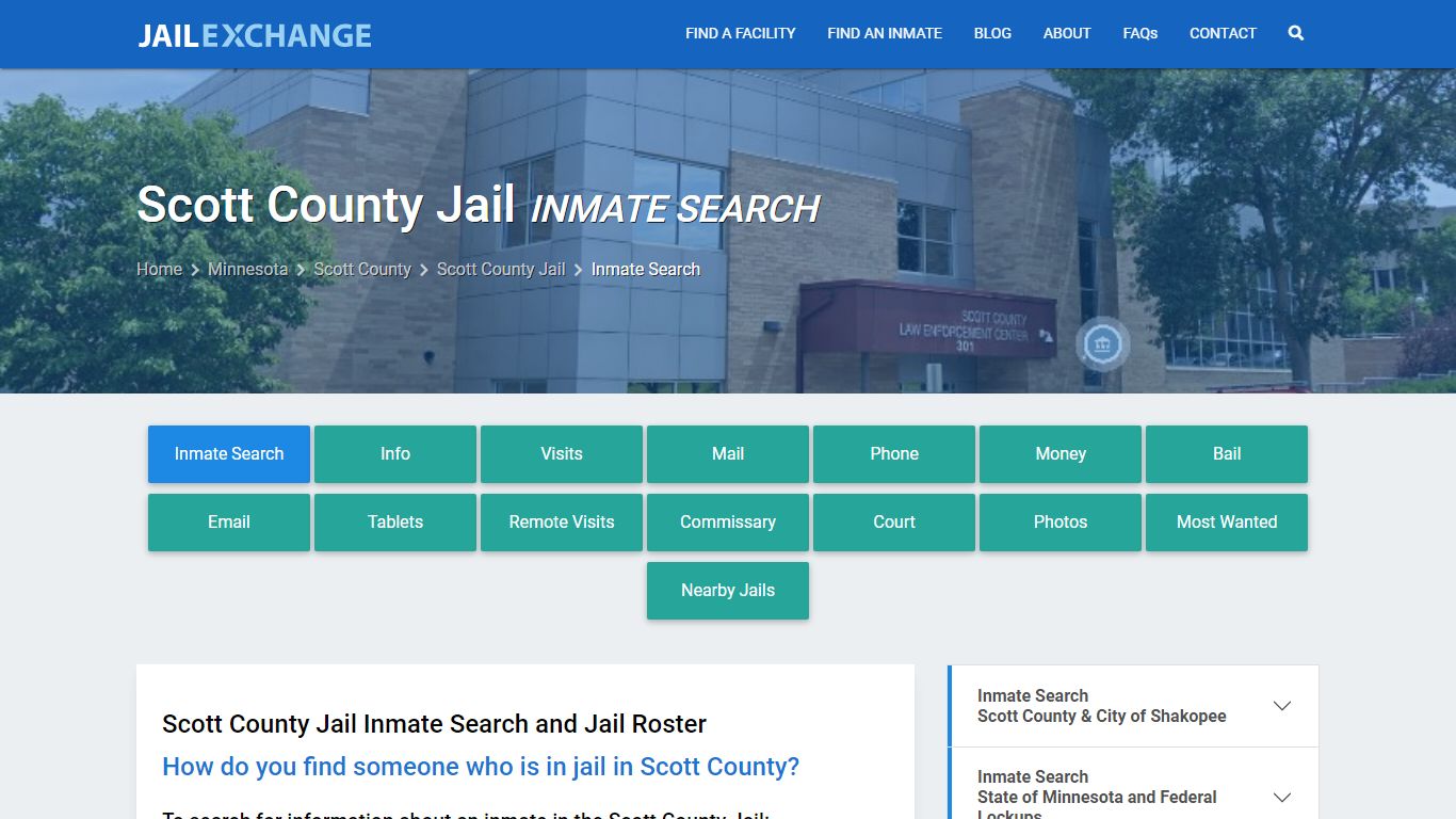 Inmate Search: Roster & Mugshots - Scott County Jail, MN