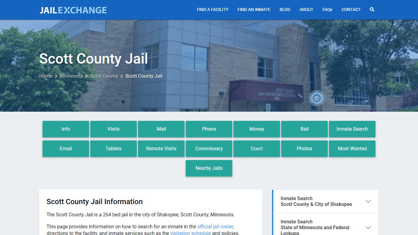 Scott County Jail, MN Inmate Search, Information