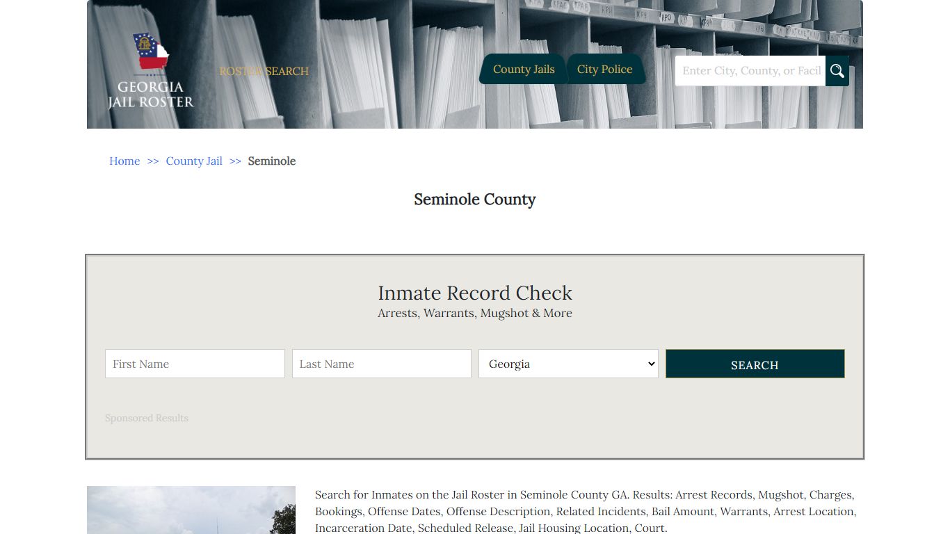 Seminole County | Georgia Jail Inmate Search