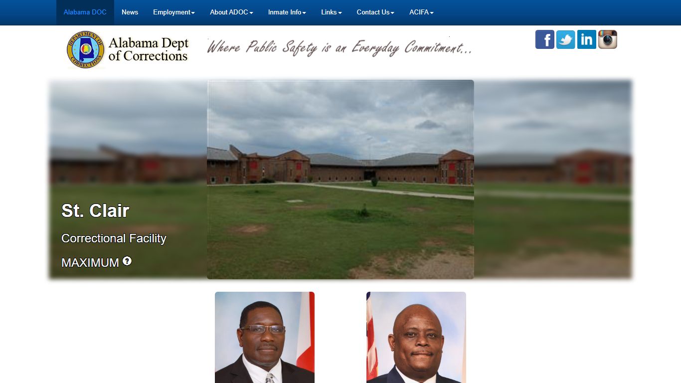 - Alabama Dept of Corrections