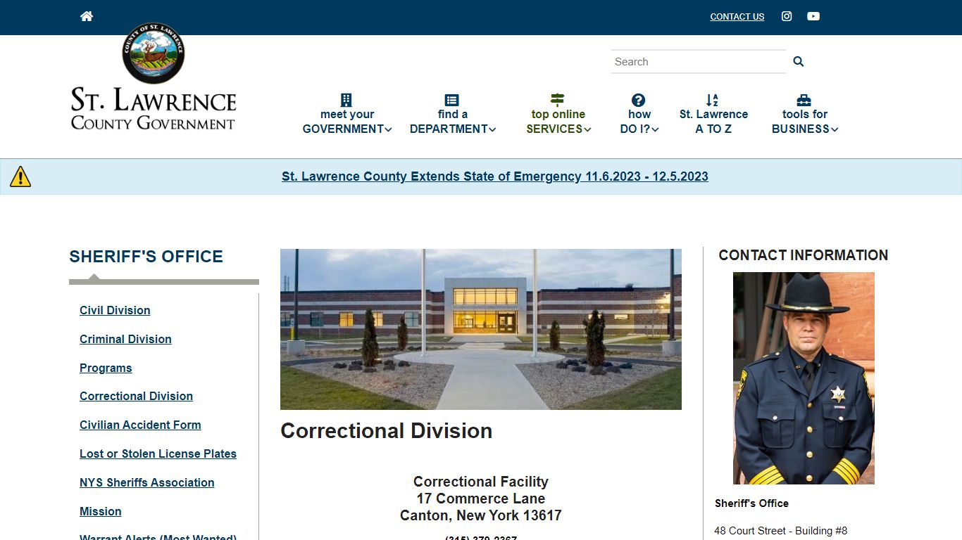 Correctional Division | St. Lawrence County