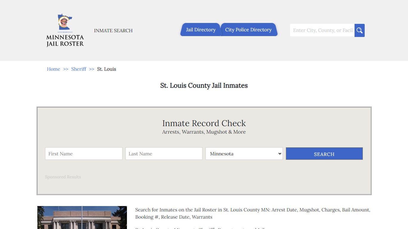 St. Louis County Jail Inmates | Jail Roster Search - Minnesota Jail Roster