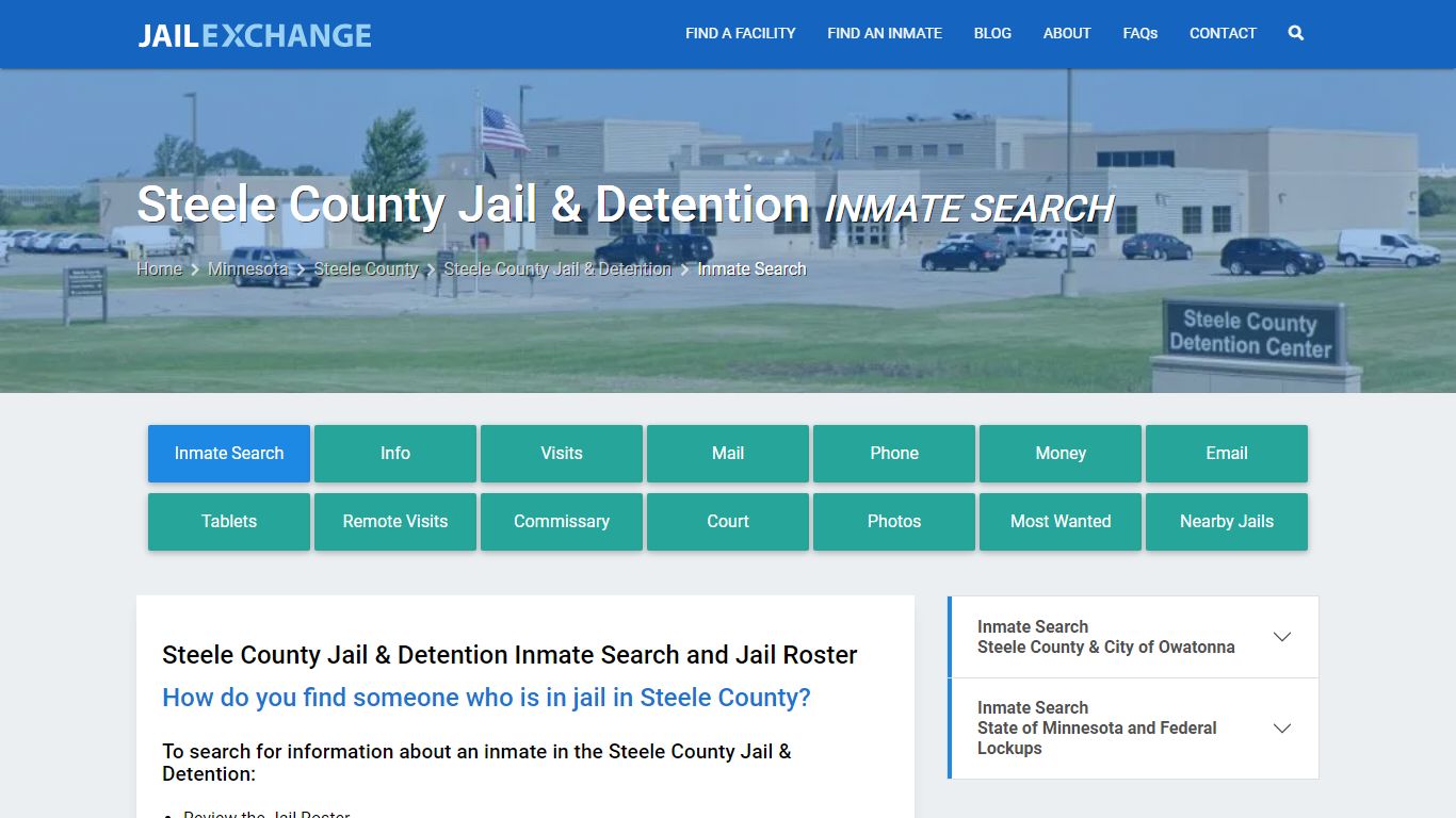 Steele County Jail & Detention Inmate Search - Jail Exchange