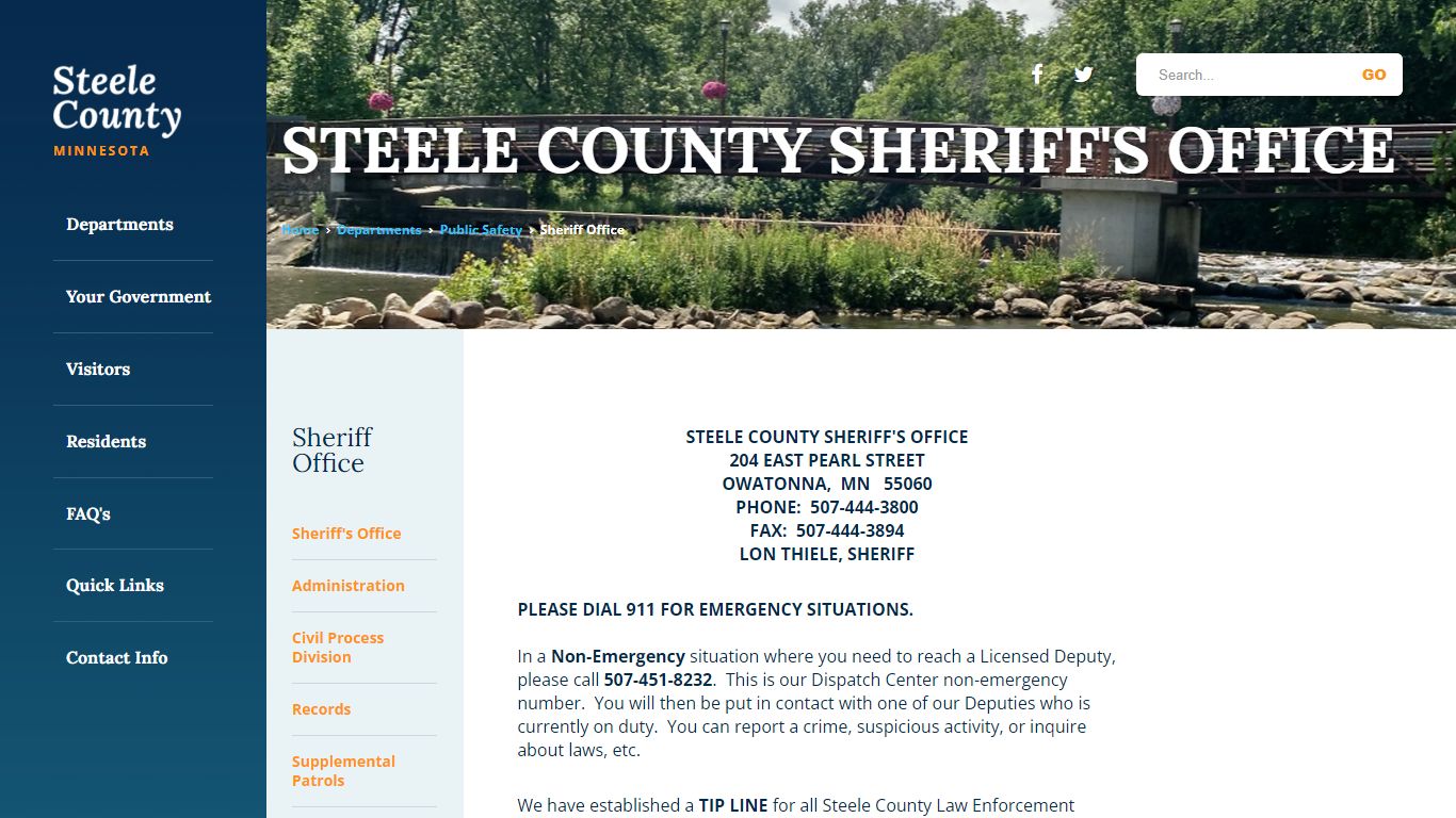 STEELE COUNTY SHERIFF'S OFFICE