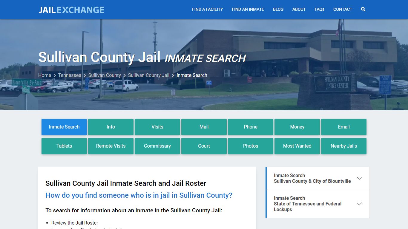 Inmate Search: Roster & Mugshots - Sullivan County Jail, TN