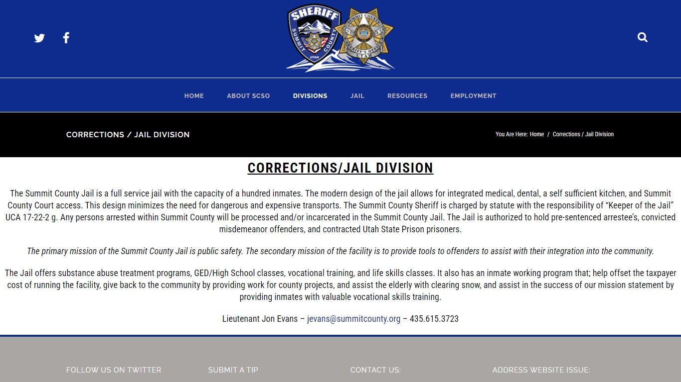 Corrections & Jail Division of Summit County Sheriff's Office