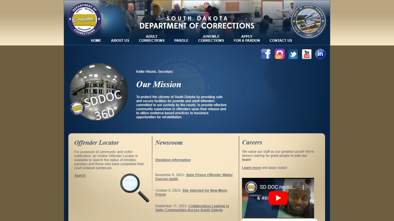 South Dakota Department of Corrections :: DOC