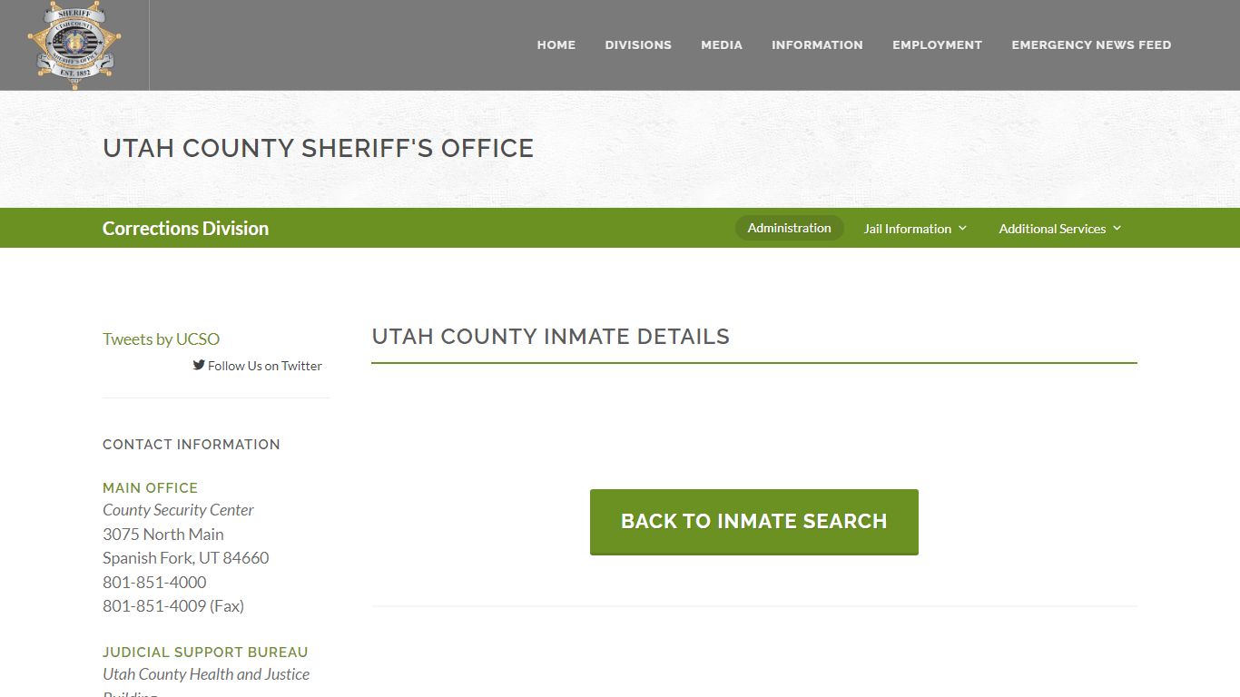 Utah County Sheriff's Office Inmate Search