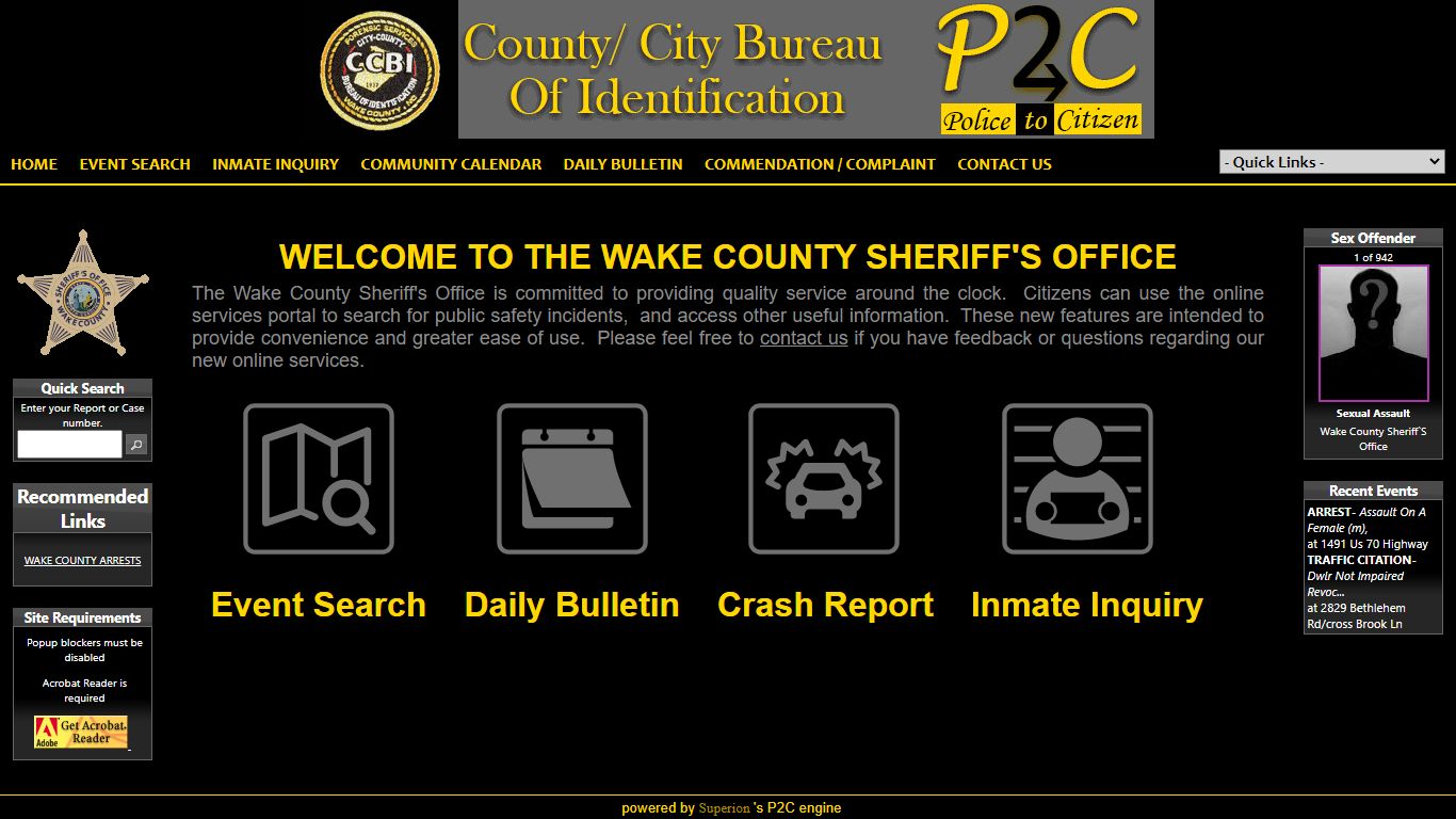 Wake County Sheriff's Office P2C