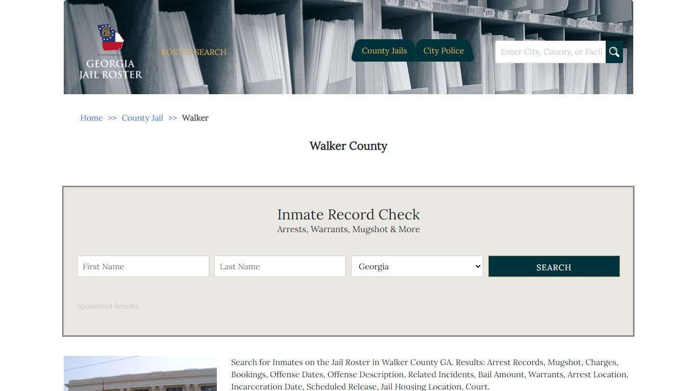 Walker County | Georgia Jail Inmate Search