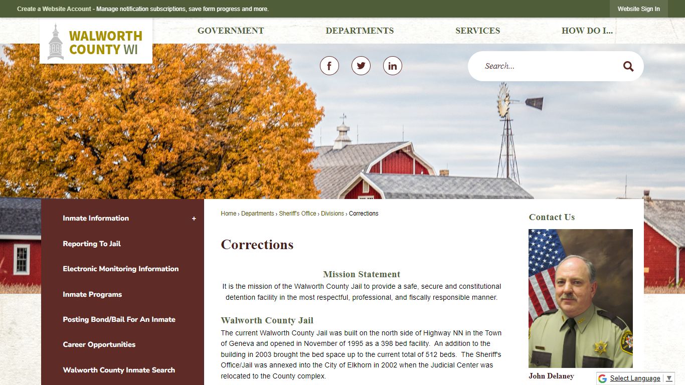 Corrections | Walworth County, WI