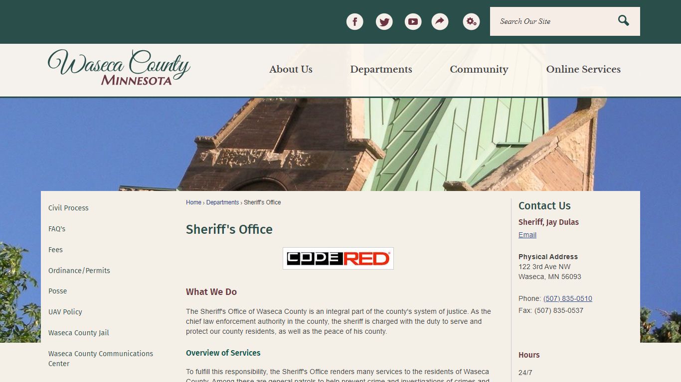 Sheriff's Office | Waseca County, MN - Official Website