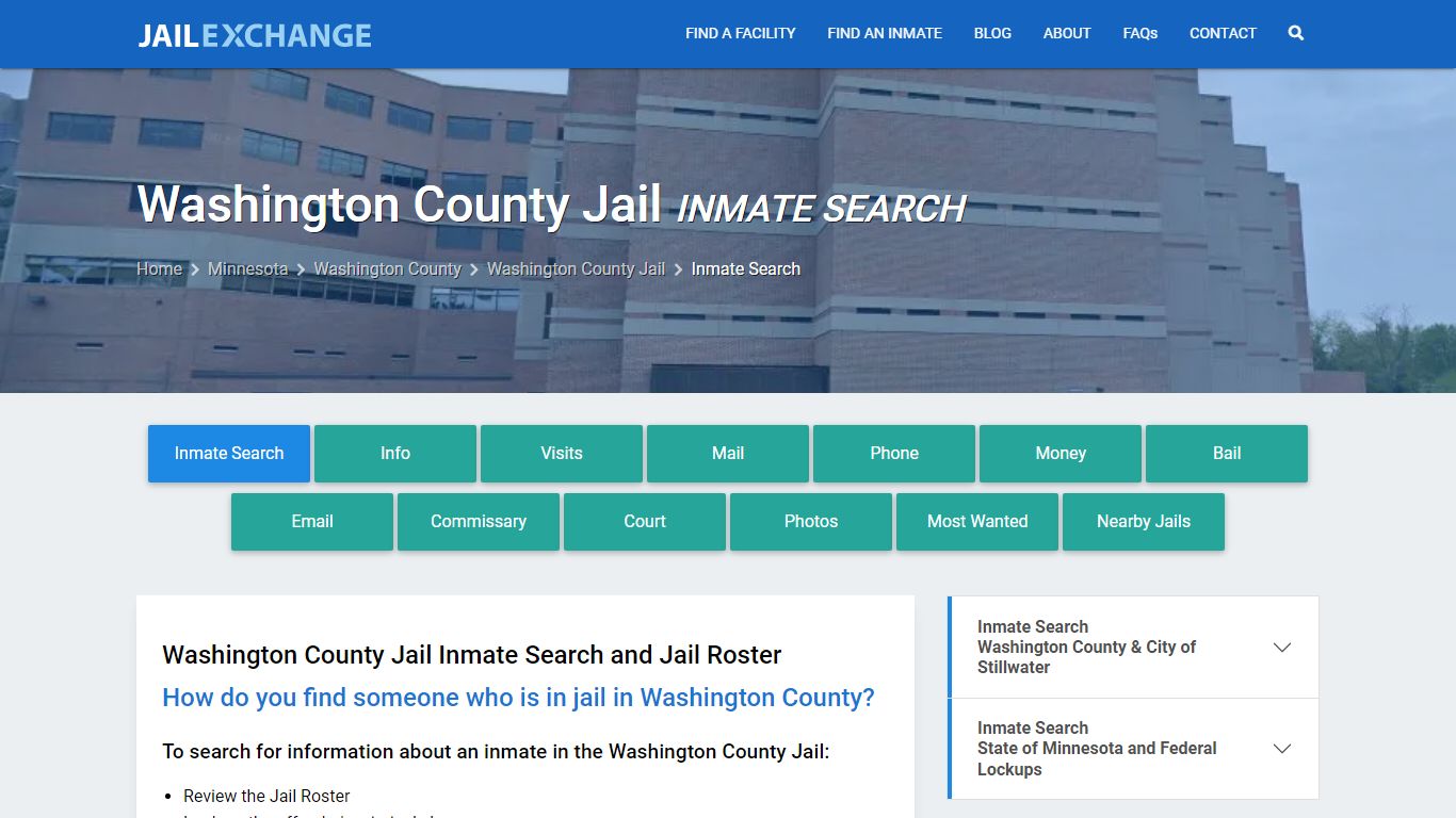 Inmate Search: Roster & Mugshots - Washington County Jail, MN