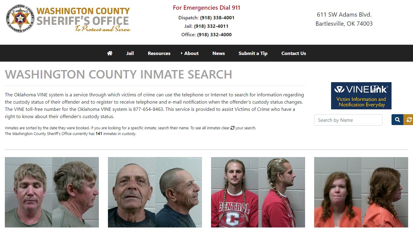 Inmate Search - Washington County Sheriff's Office