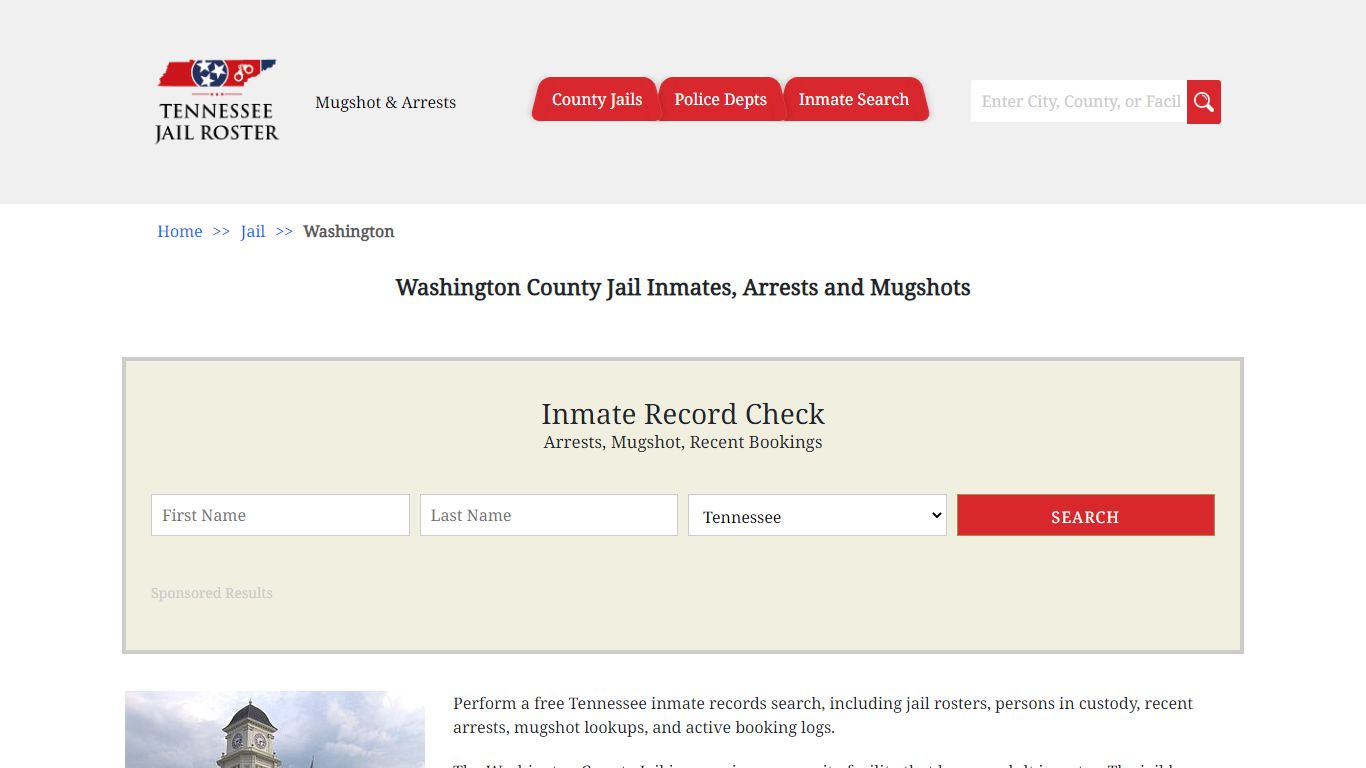 Washington County Jail Inmates, Arrests and Mugshots