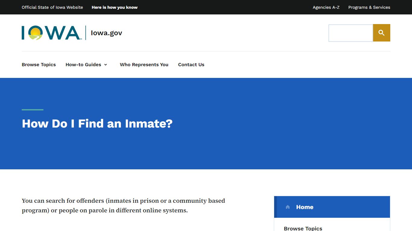 Find an Inmate | Iowa.gov