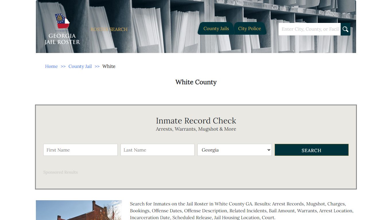 White County | Georgia Jail Inmate Search