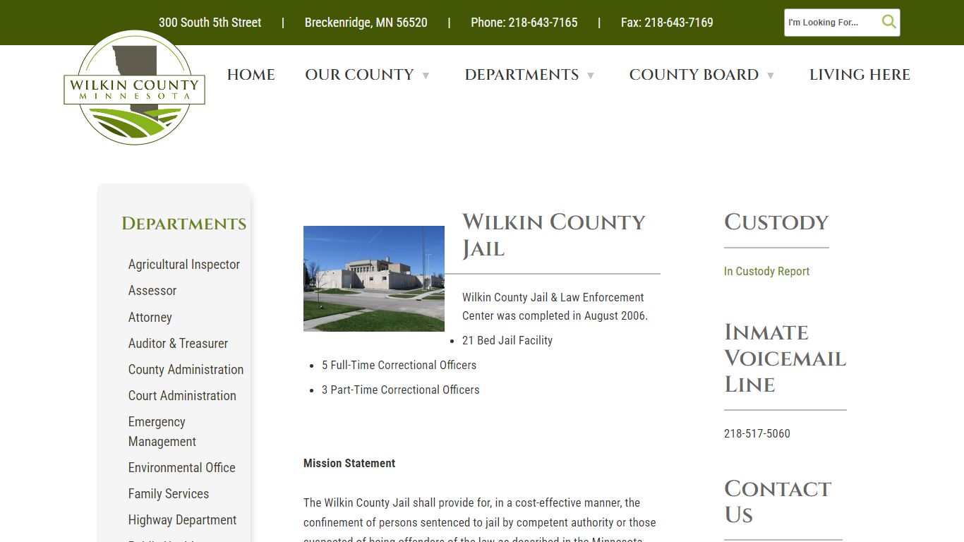 Wilkin County Jail - Wilkin County, MN