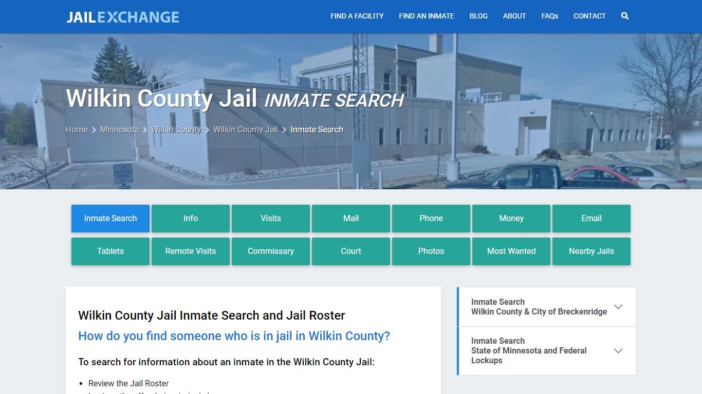 Inmate Search: Roster & Mugshots - Wilkin County Jail, MN