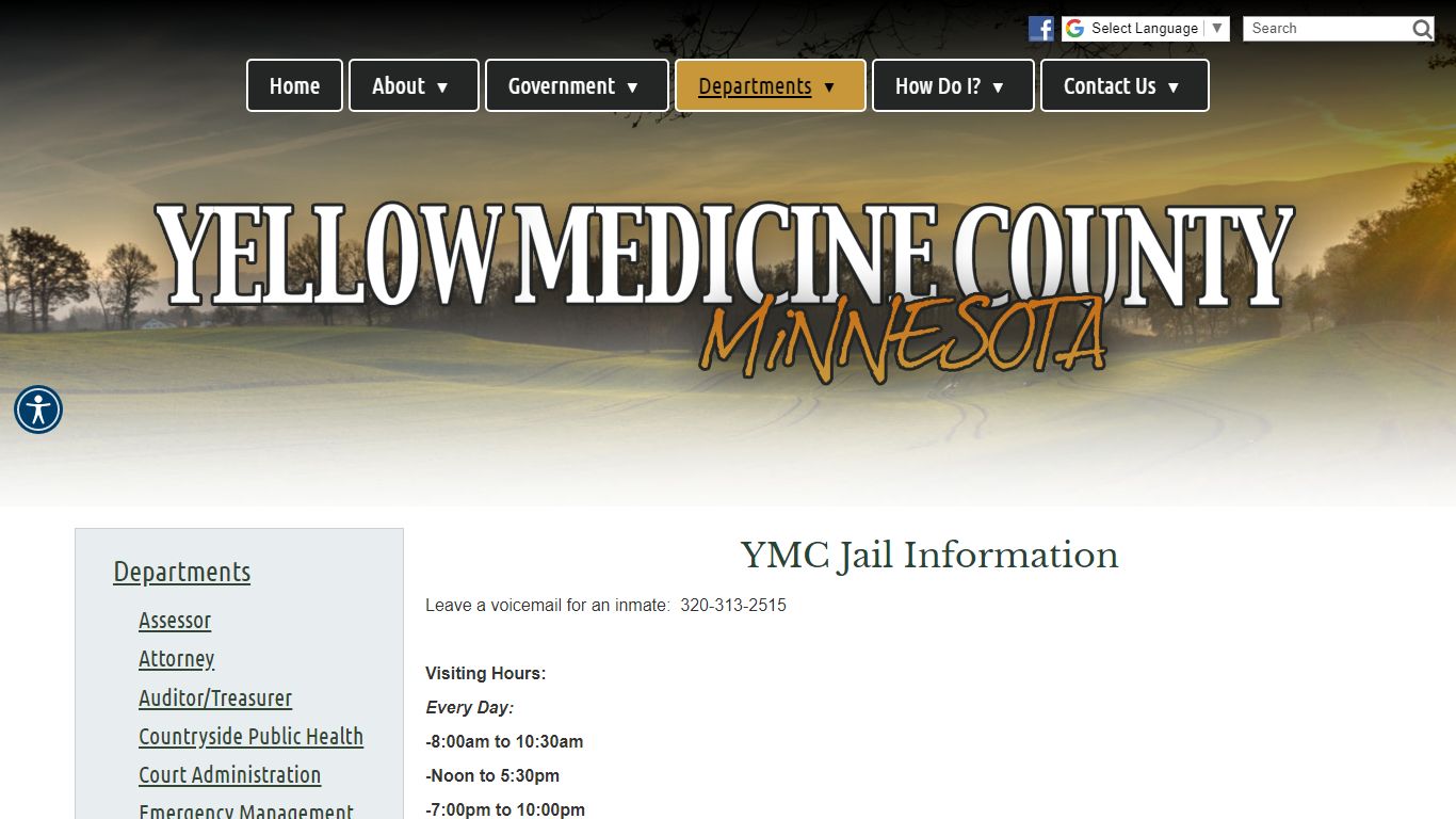 YMC Jail Information - Yellow Medicine County, MN
