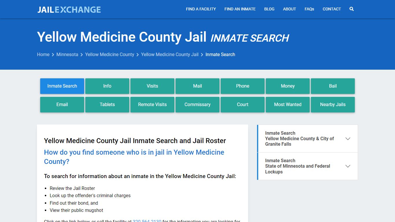Inmate Search: Roster & Mugshots - Yellow Medicine County Jail, MN