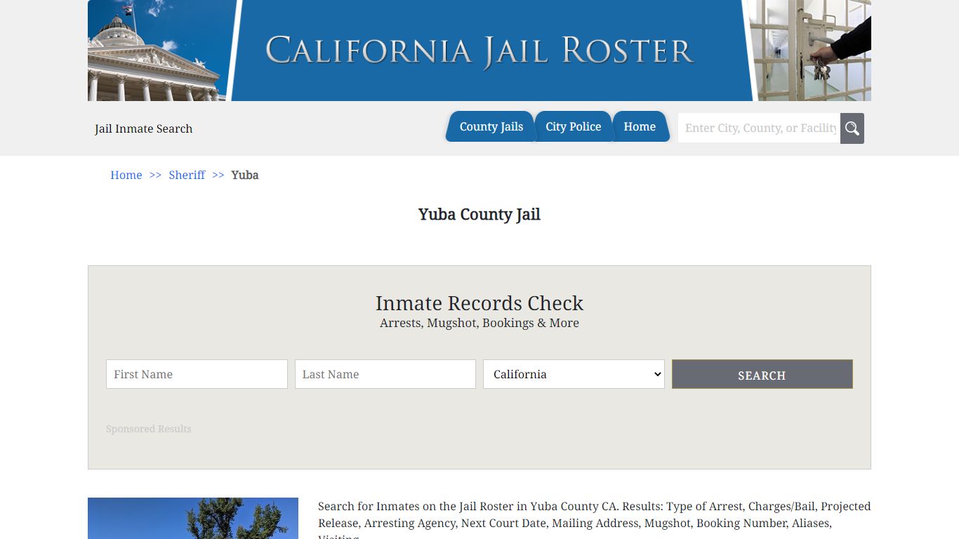 Yuba County Jail | Jail Roster Search